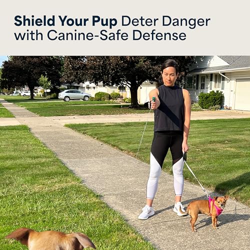 Mace Dog Repellent Spray - 2-Pack Dog Deterrent & Self Defense Spray, 0.63 oz, 10 Feet Range, Max Strength 10% OC Canine Safe Formula, Flip Top Safety Cap, Adjustable Hand Strap