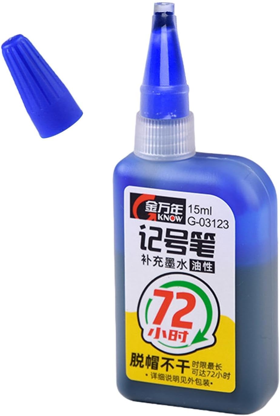 Permanent Marker Refill Ink - Permanent Marker Ink Super Color Refill Ink - Waterproof Craft Supplies Oil-Based Marker Accessories for Marker