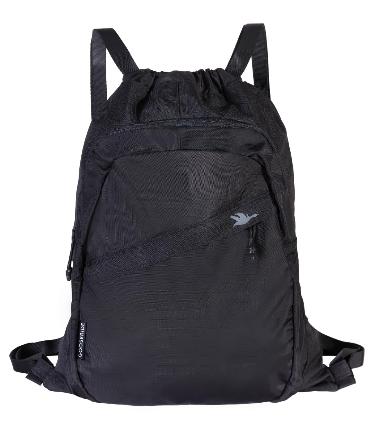 GOOSERIDE Drawstring Backpack for Men and Women - Versatile Sports Drawstring Bag with Thick Strap, Athletic Gym Backpack, Cinch Bag with Organizer,