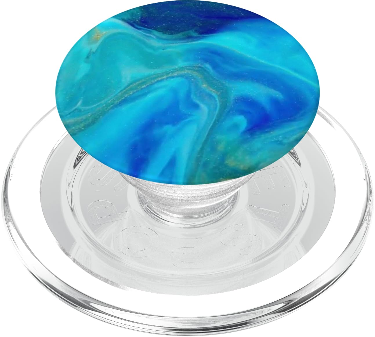 Ink Pop Mount Socket Blue Green Teal Watercolor Clouds PopSockets PopGrip for MagSafe