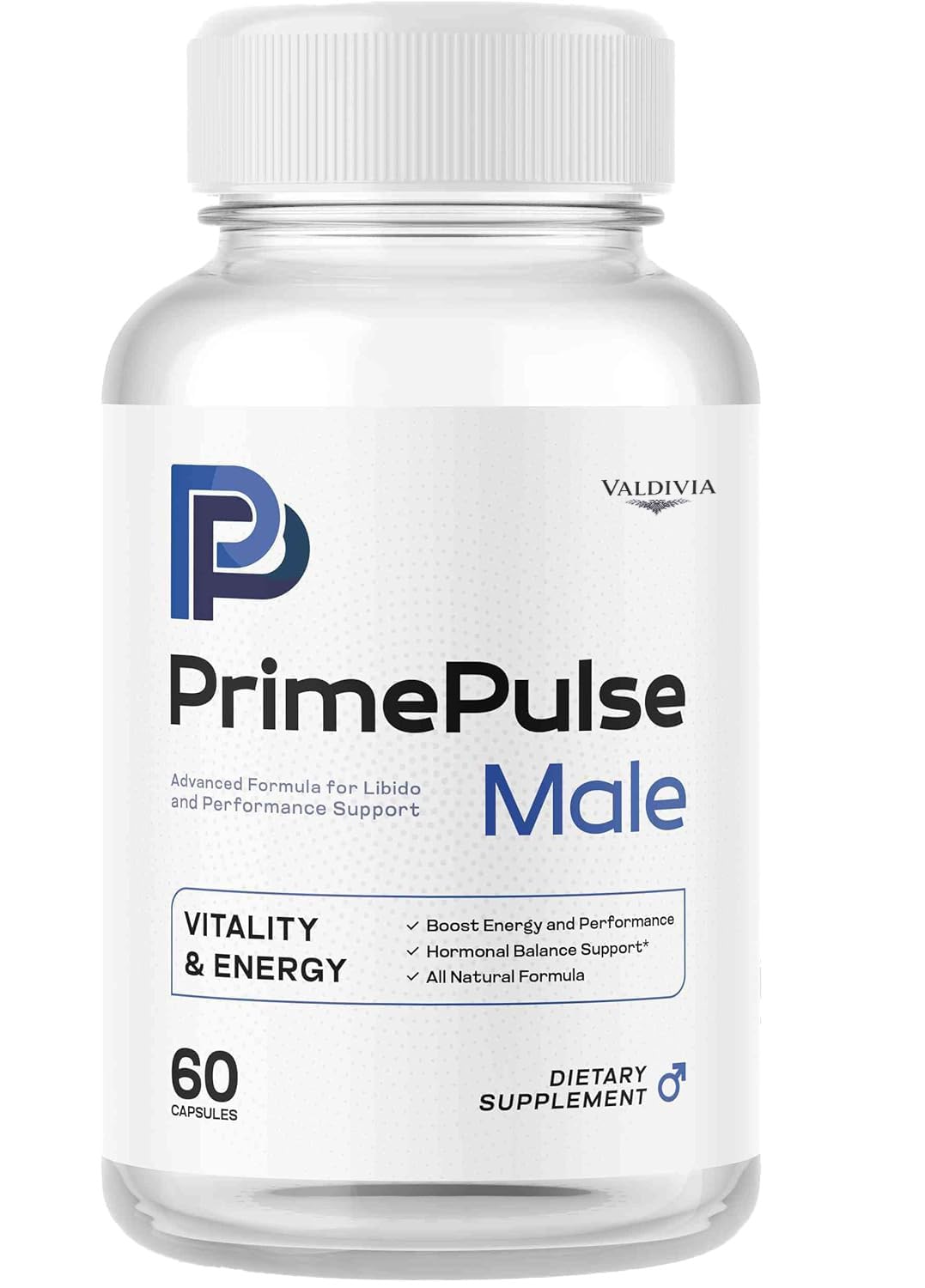 Prime Pulse Male - Official PrimePulse Men Supplement, Maximum Strength Energy Support, Natural Advanced Formula for Overall Health & Wellness, 60 Capsules for 1 Month