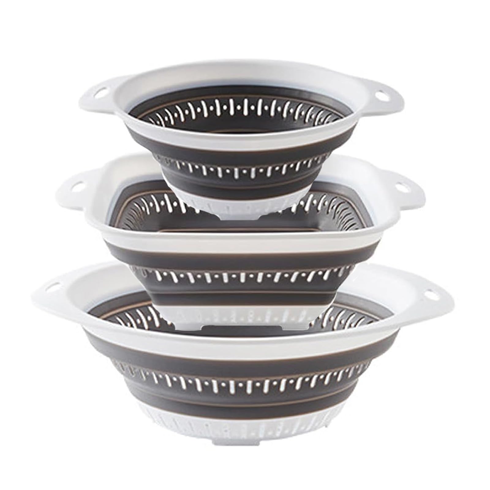 3 Pcs Colander Plastic Collapsible Colander Colanders Food Strainers Collapsible Colanders Set Folding Pasta Colander Camping and Salads Kitchen Utensils for Draining Pasta Vegetables and Fruit