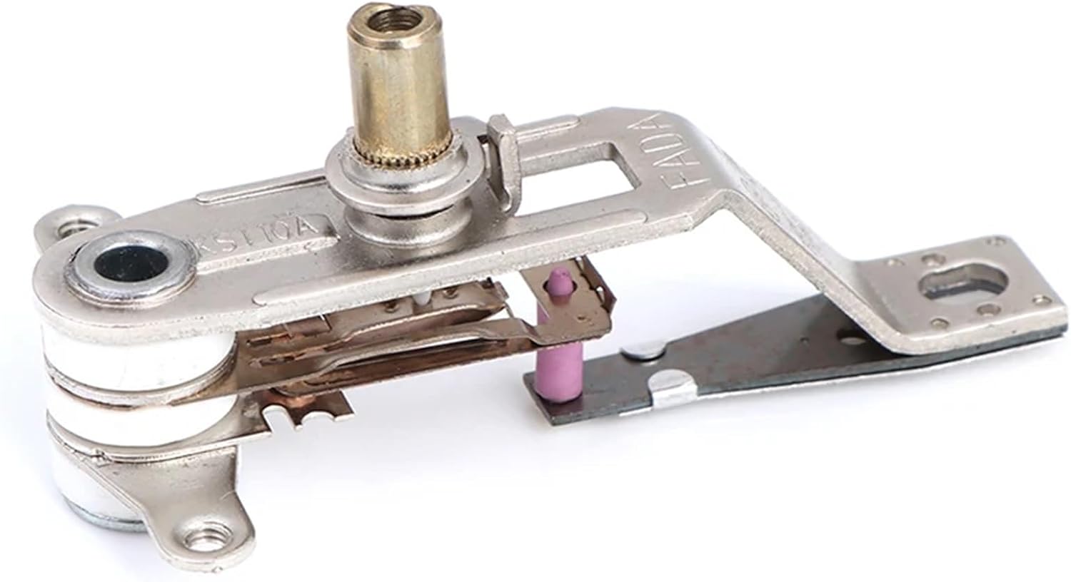 1PC AC 250V 10A Household Electric Iron Thermostat Thermal Control Silver Tone Plugs and Connectors 1PC