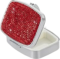 Vista 10 de Pocket Pharmacy Bling - Organizador de medicamentos con 2 compartimentos, pequeño y lindo pastillero, estuche de viaje para monedero, soporte