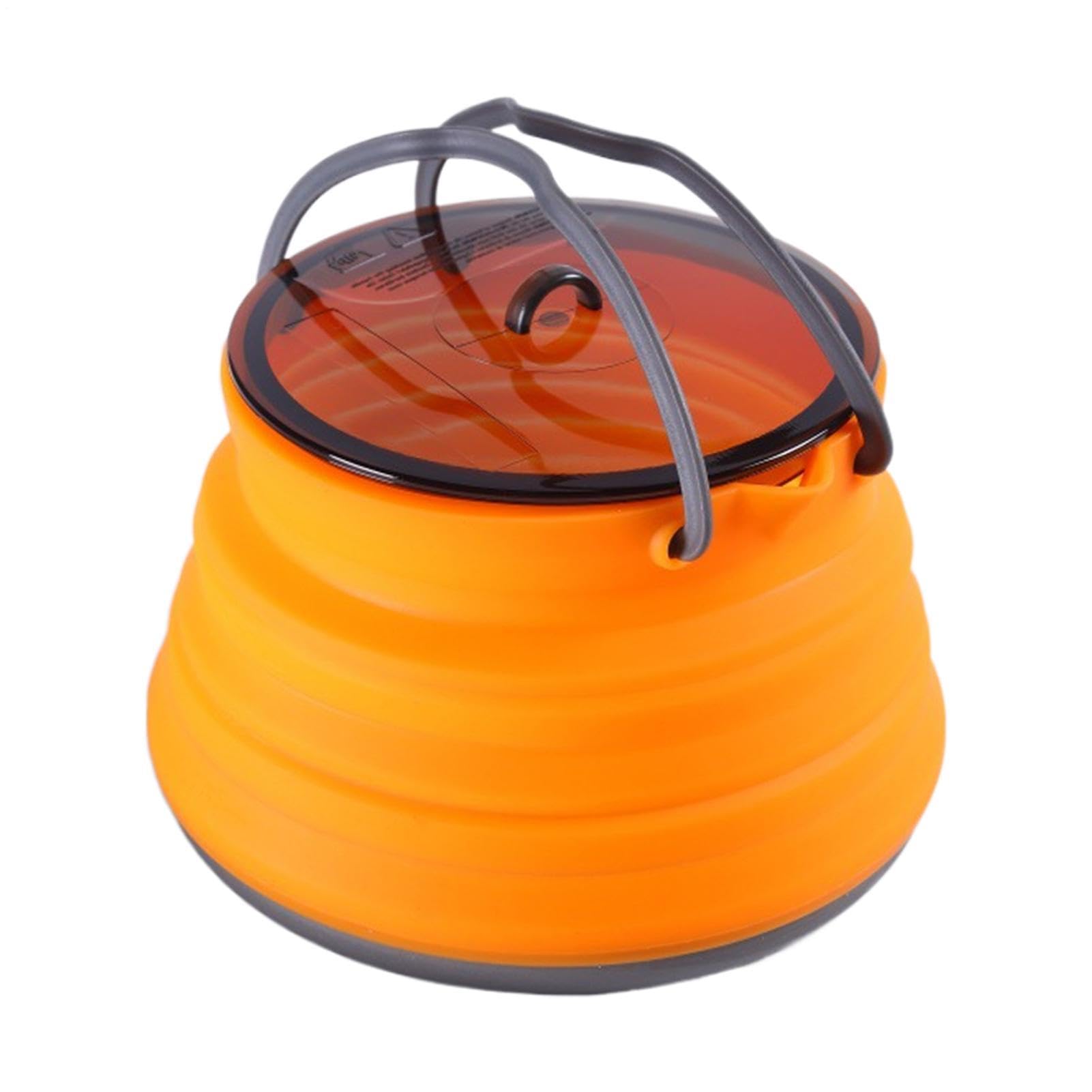 Bollitore da campeggio pieghevole, caffettiera in silicone, bollitore da esterno da 1,5 l, pentola bollente, pentole da viaggio per escursioni, utensile da cucina portatile da viaggio