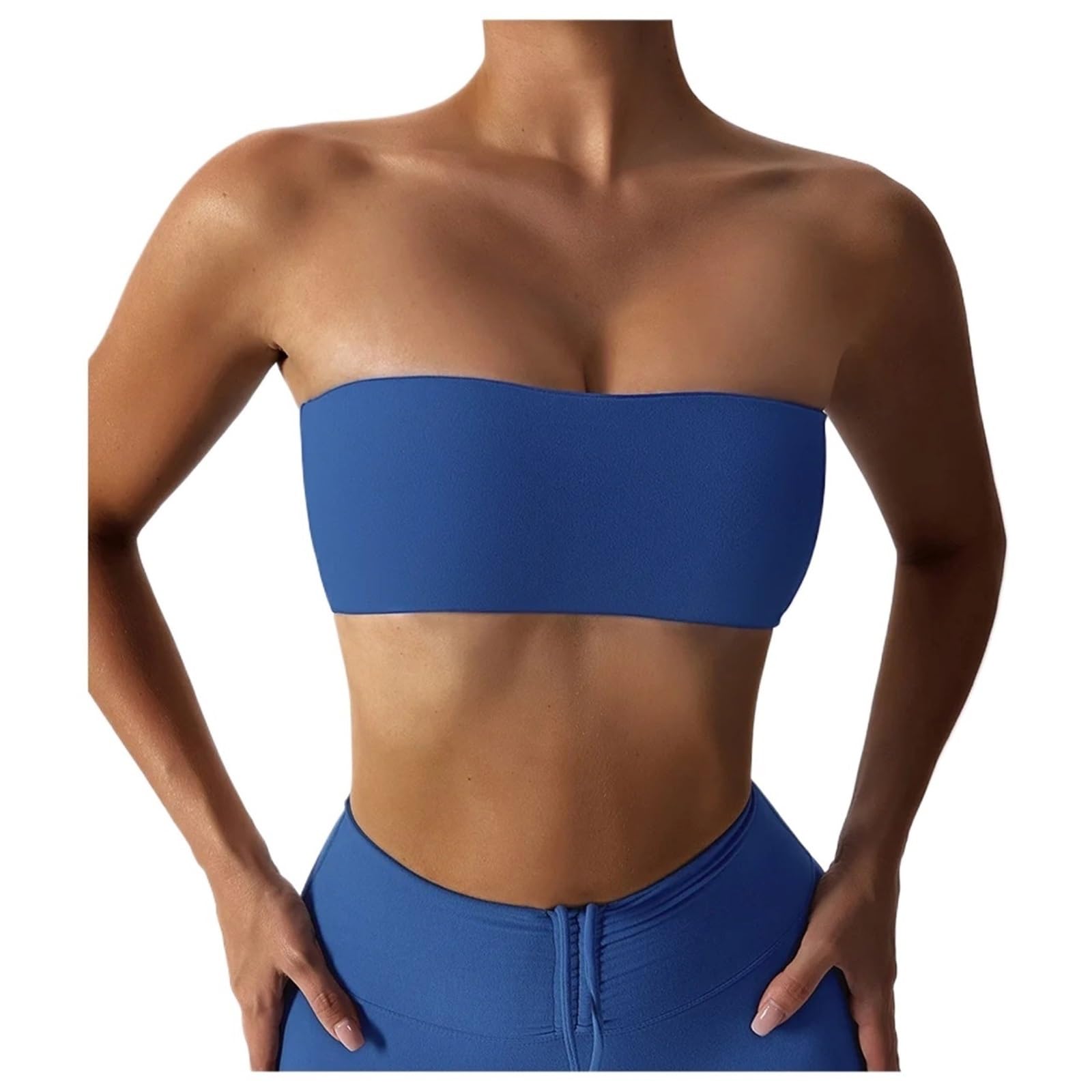Sujetador Deportivo Top Corsé sin Tirantes elástico Transpirable para Yoga Running Fitness