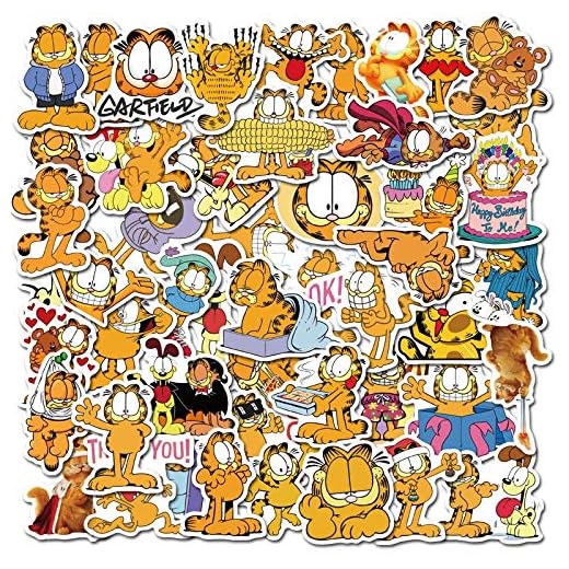 DUOYOU Pack fransk tecknad serie garfield katt klistermärken för laptop telefon skateboard resväska bagage motorcykel 50 st/