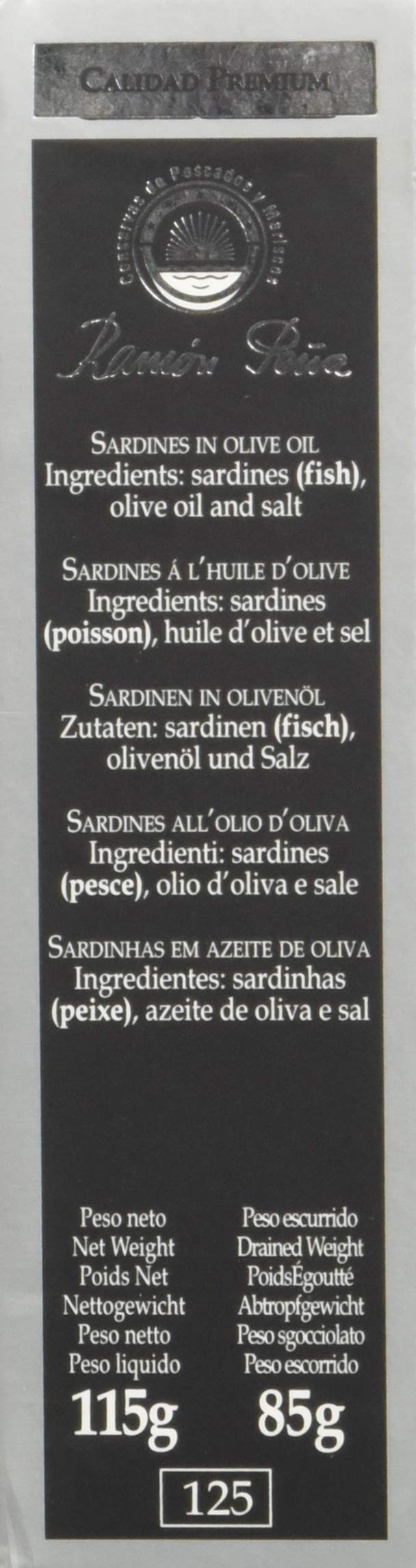 Ramon Pena Spanish Sardines in Olive Oil, 4.05 oz.