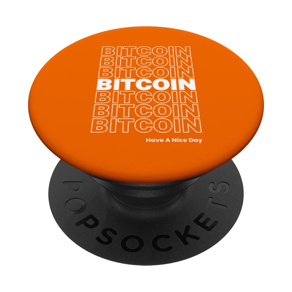 Orange Bitcoin PopSockets Swappable PopGrip