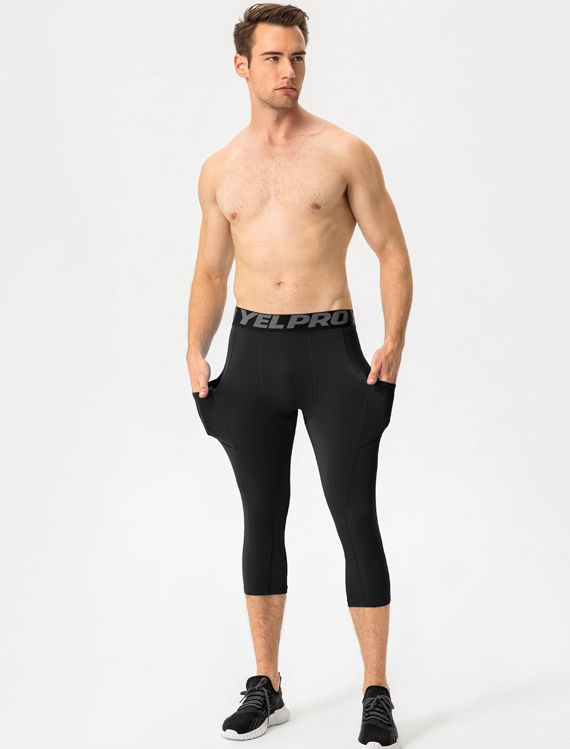 SPVISE 1 or 3 Pack 3/4 Compression Pants Men Athletic Gym Capri Leggings Running Tights Dry Fit Basketball Sports Base Layer - Image 3
