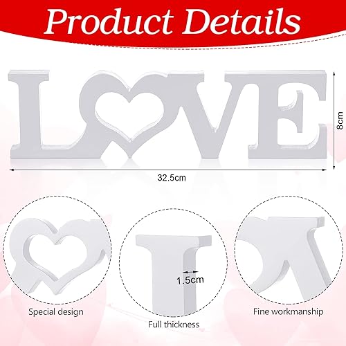 Miniatura 5 de Cartel de amor de madera para el día de San Valentín para decoración de mesa de boda, letras de madera, decoración de amor, letreros de despedida de