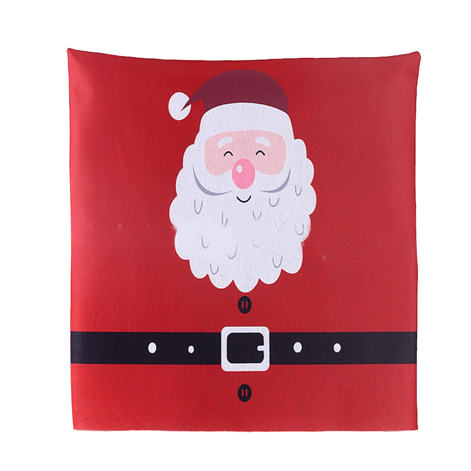 YROHGKPN Christmas Chair Back Cover Adorable Cartoon Santa ForXmas Kitchen Dining Slipcovers Red Chair Covers Cute Slipcovers Cloth Back Covers