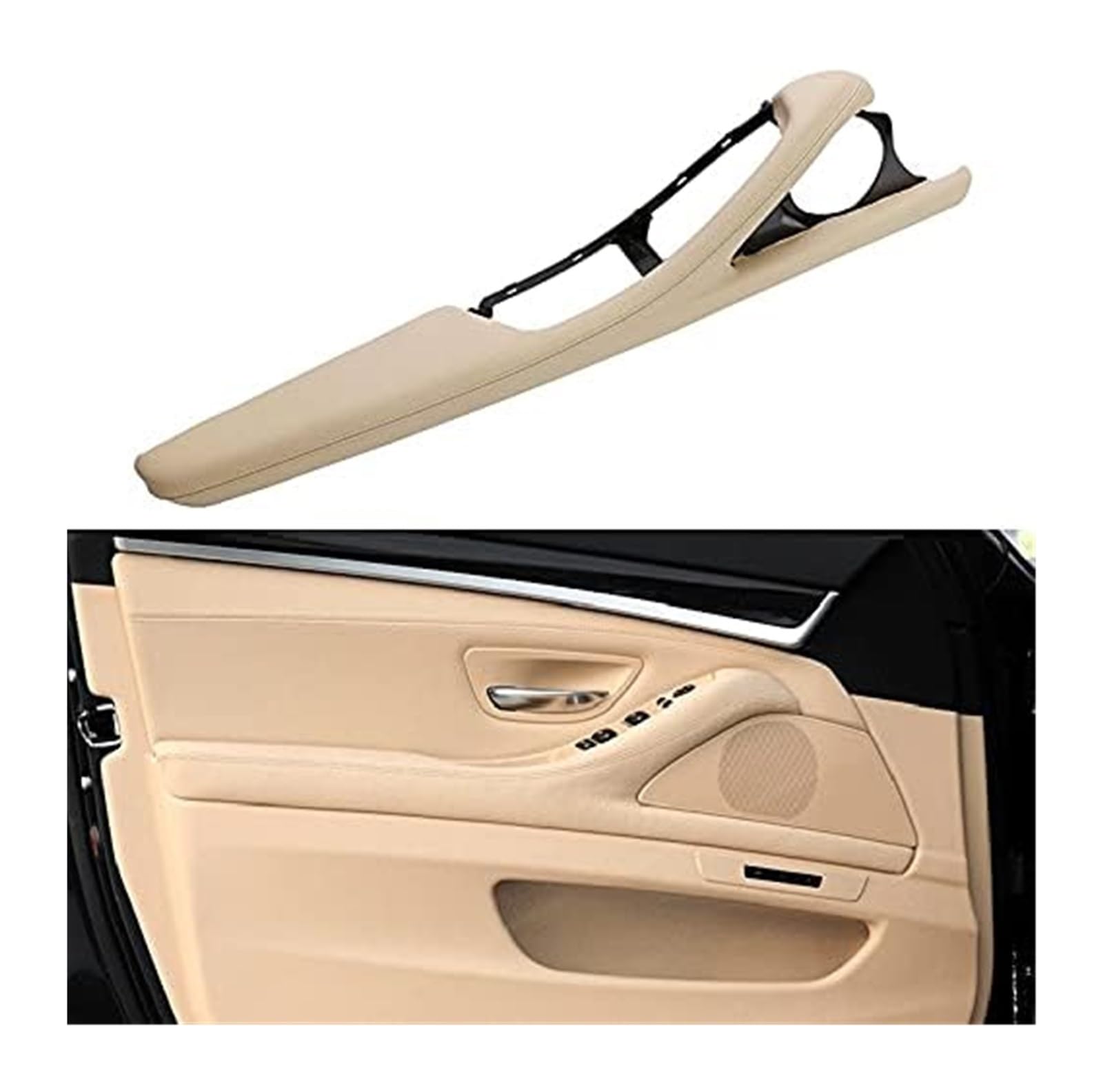 RORLL for BMW 5 Serie F10 F11 F18 520 525 528 Left Hand Drive Car Interior Door Handle Panel Pull Trim Cover Car Interior Door Handle(5)