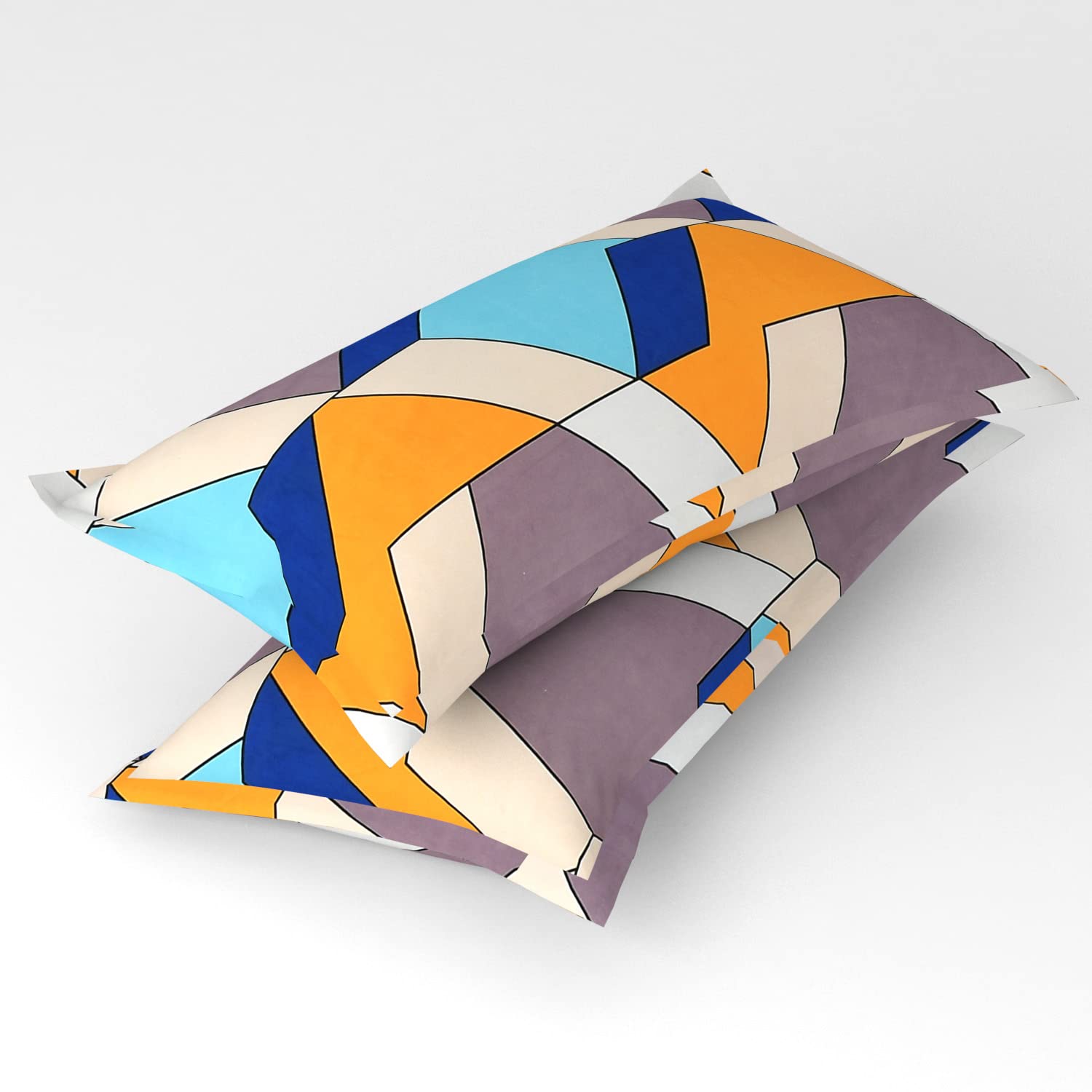 VAS Collections 2 Pcs Cotton Pillow Cover Set | 180 TC Supersoft Brushed Cotton - Breathable & Wrinkle Free - 2 Pcs Set | Cream & Beige (B097BCPJF8) Amazon Price History, Amazon Price Tracker
