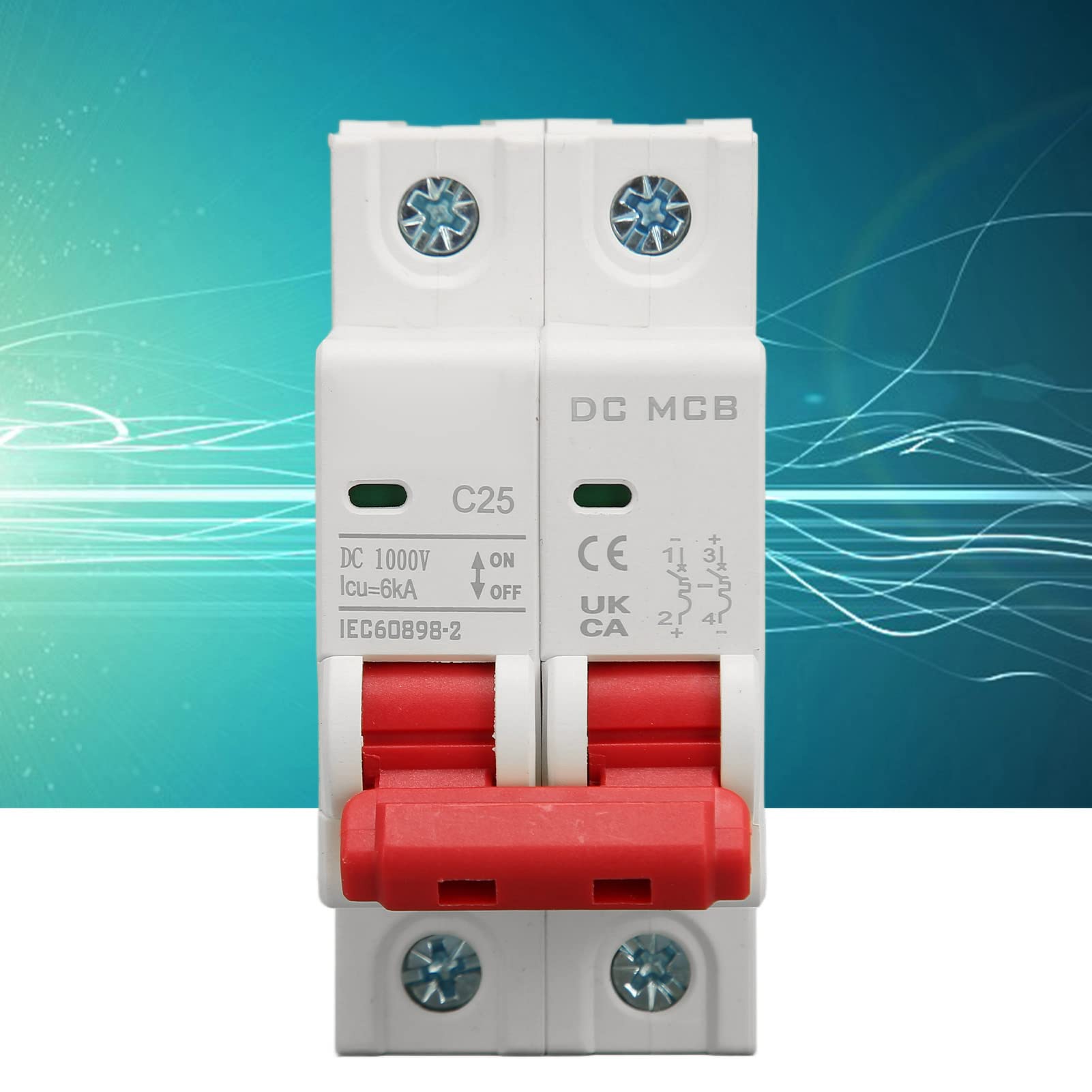 Lot De 2 Disjoncteurs Pv DC 1000 V 20 A 2 Broches DZ47-C20 Disjoncteurs électriques Solaires Disjoncteur D'air De Protection Disjoncteur Pour Systèmes