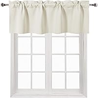 Vista 24 de DWCN Cenefa opaca para cocina, con bolsillo para barra, cortinas para ventana, sala de estar/sótano, 52 x 18 pulgadas de largo, 1 panel, azul oscuro