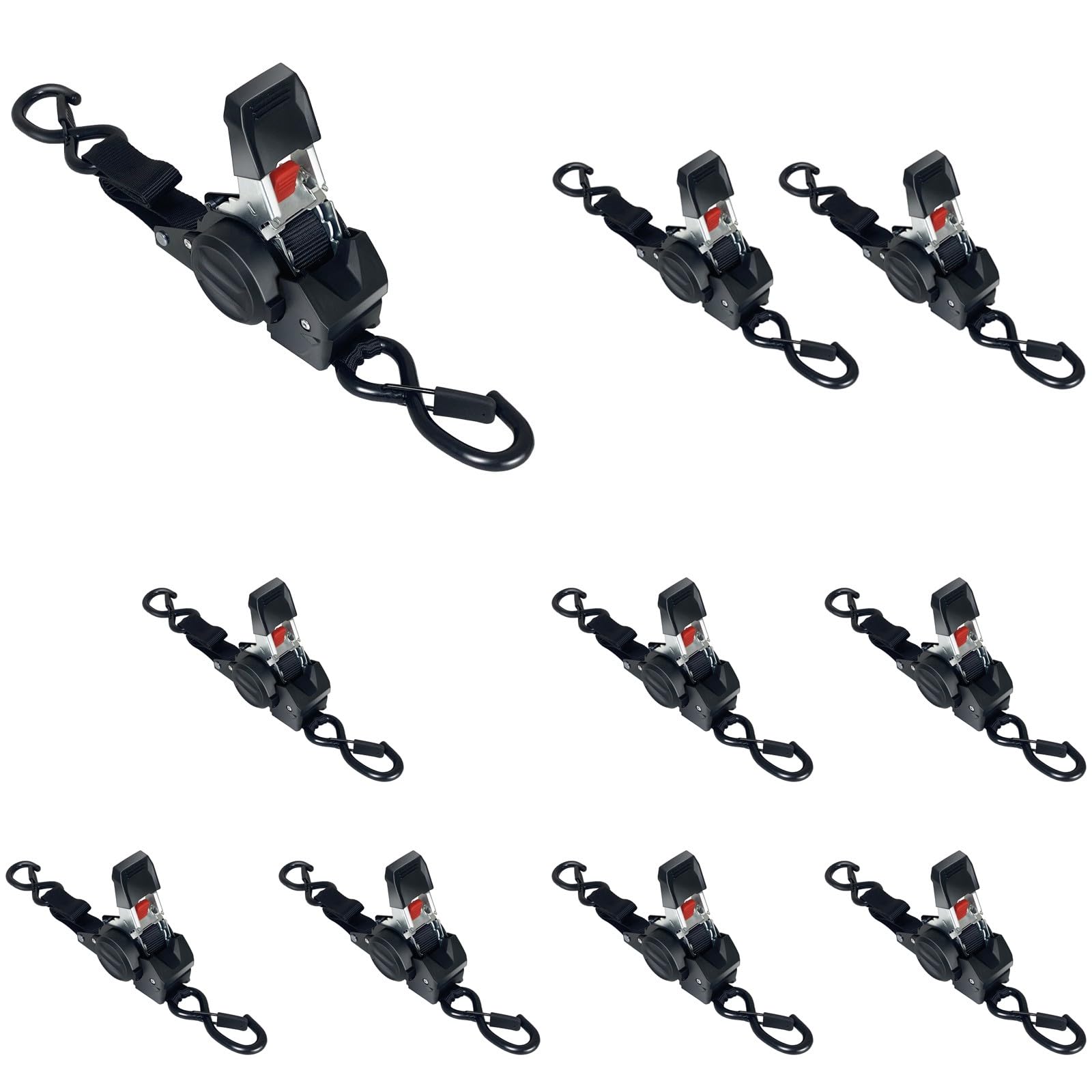 Automatischer Spanngurt mit weichem Clip, einziehbares Design für Motorrad, LKW, Ladungsschutz, robuste Konstruktion, robuster Gurt