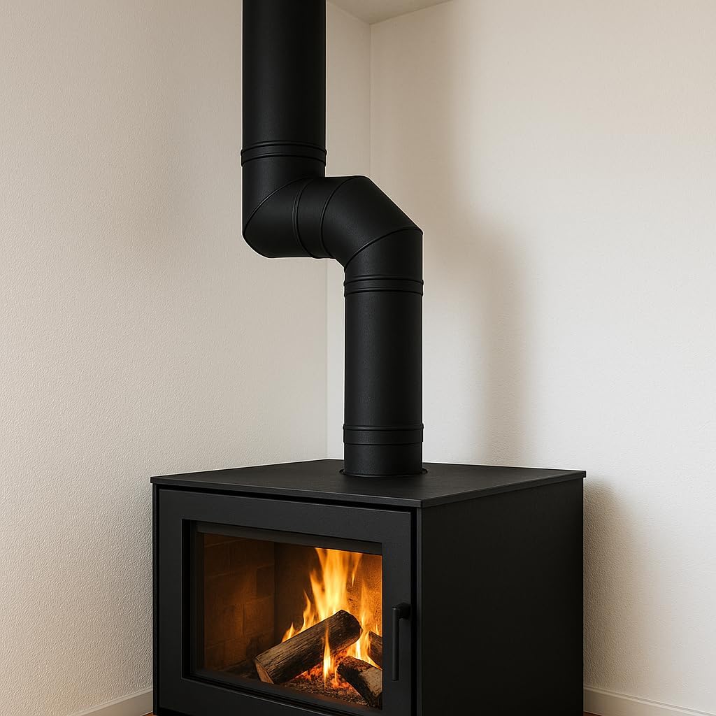 BirnePower Augmentation de Conduit de 160 à 180 mm, Revêtement Senotherm, Tuyau d'Évacuation des Fumées pour Poêle et Cheminée, Épaisseur 2 mm