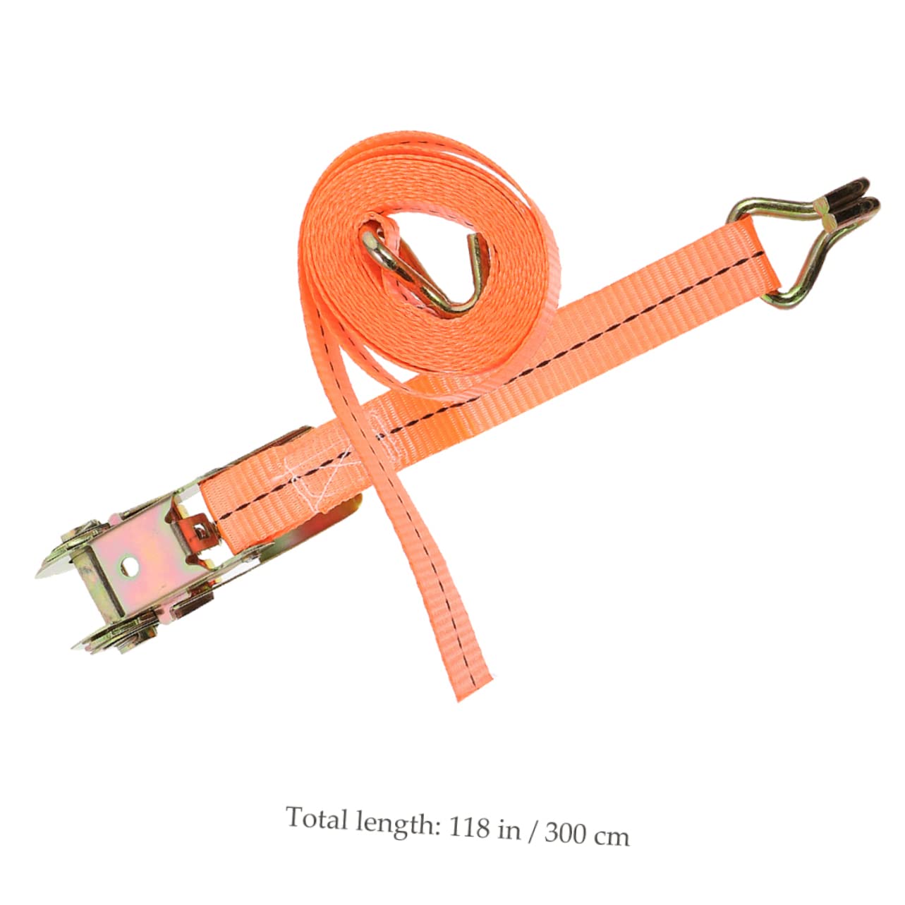 NUOBESTY Sangle à Cliquet pour Chargement, 3 Lots, Polyester et Acier, Double Crochet, Résistante à L’usure, pour Arrimage de Marchandises