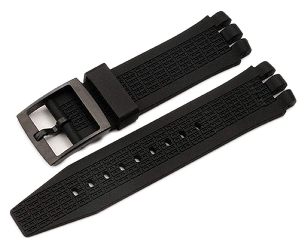 EwatchAccessories Black Diving 21mm 24mm Silicone Rubber Watchband Watch Band Strap (B08DP5JVFL) Amazon Price History, Amazon Price Tracker