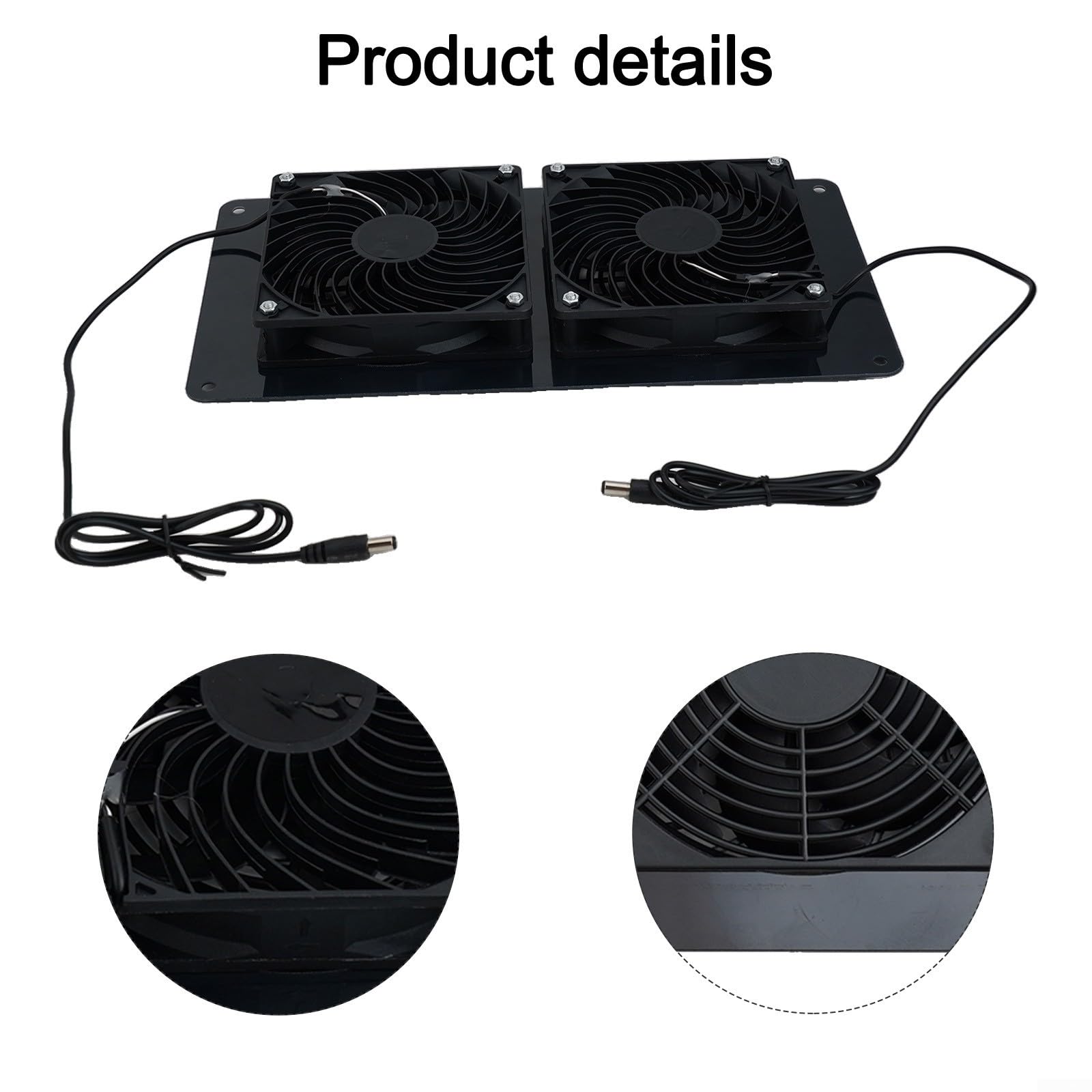 Eawfgtuw Système de ventilation solaire avec panneau en silicone monocristallin de 30 W CC 12 V 3000 tr/min double ventilateur pour serre de camping-car, niche pour animaux domestiques (ventilateur