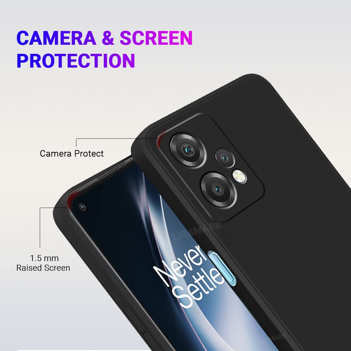 LIRAMARK Silicone Soft Back Cover Case for OnePlus Nord CE 2 Lite 5G / 1+Nord CE 2 Lite 5G (Silicone Black) 22 61kKU3e8mcL. SL1200