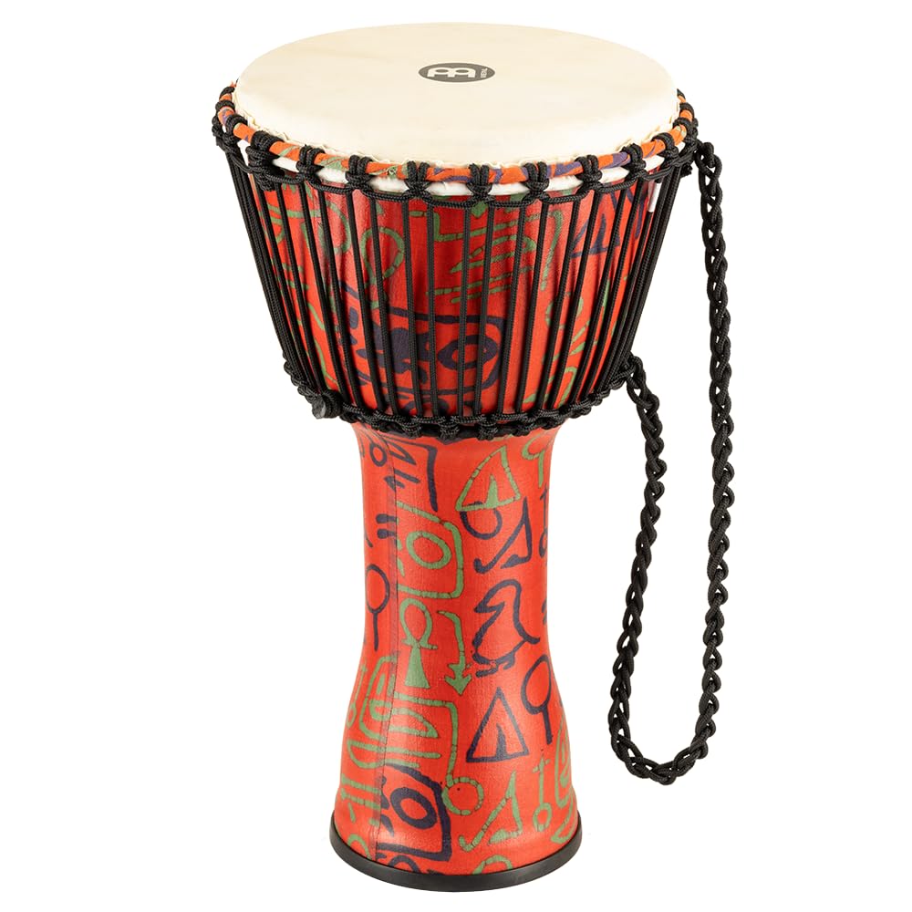 MEINL Percussion Travel Series African Djembe - Pharaoh's Script, Medium - Goat Head, PADJ1-M-G