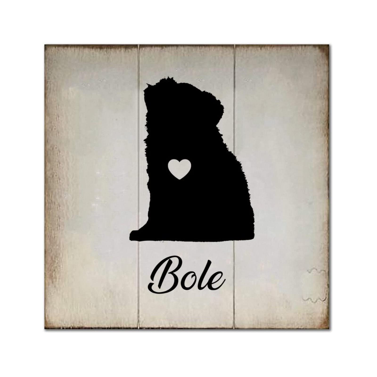 Cadeau personnalisé amoureux des animaux plaque en bois cœur suspendre