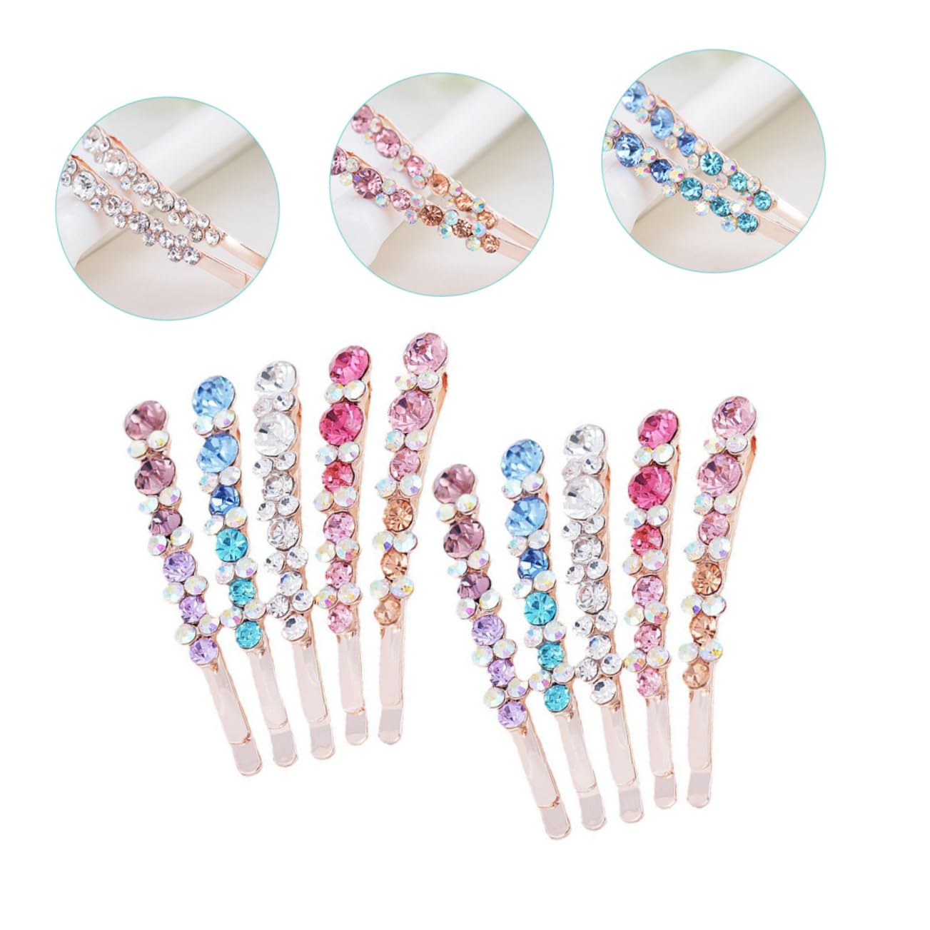 MAGICLULU 3er-set Mit Strasssteinen Haarnadel-set Für Damen Modische Haarnadel Starker Halt Für Hochzeit Party Dating 10 Stück X 3