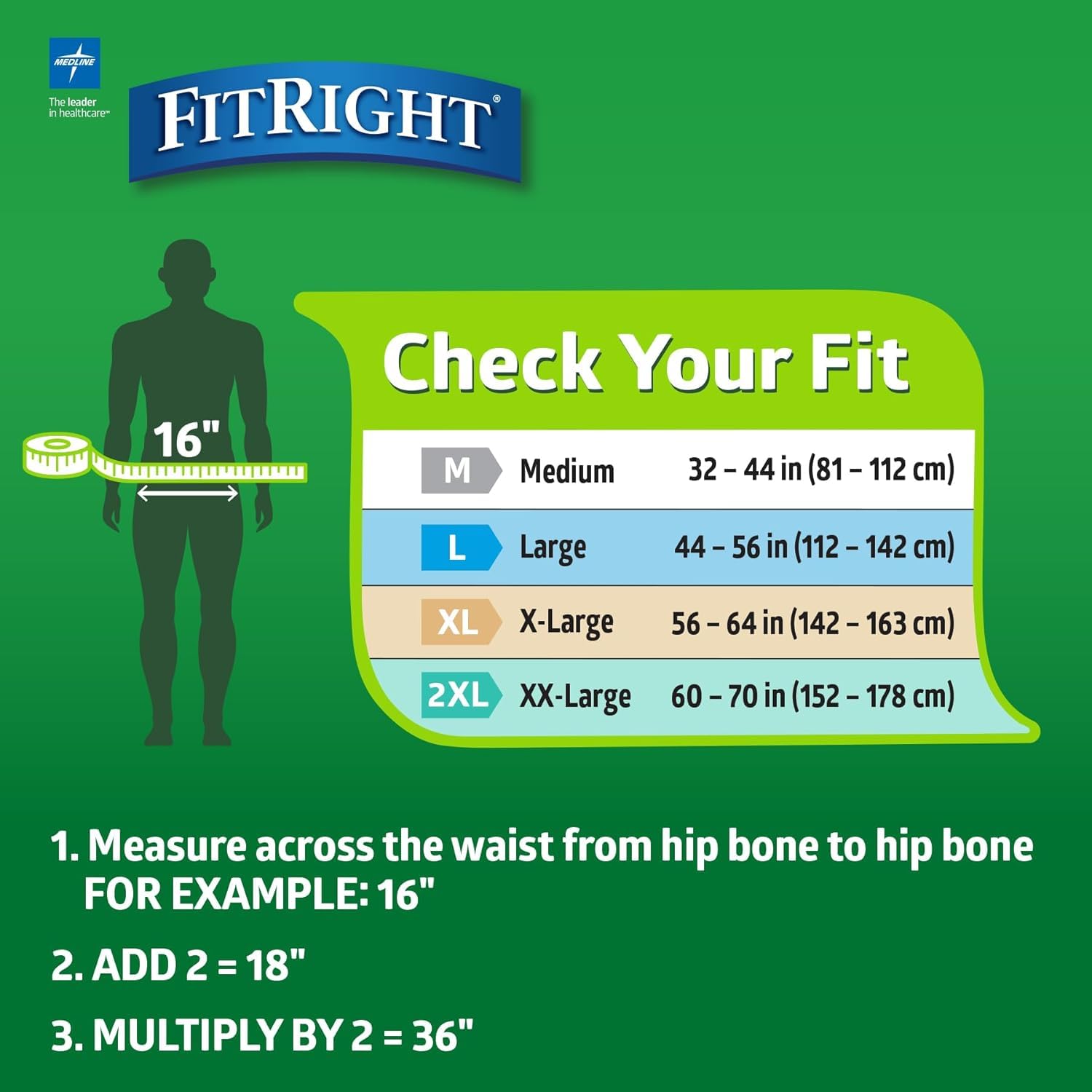 FitRight Plus Pañales para adultos, grandes, 20 unidades (Paquete de 4)