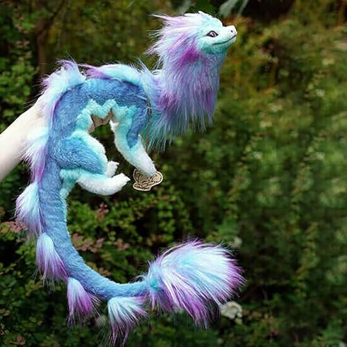 Dapnha Animal Dragons & Dragon Plush Toys & Stuffed Animal Toys & Plush Dolls & Worms In A Maze & Worm Animals & Long Beaked Pixies & Cute Plush Blue Dragon Handmade Decorations (Blue) #TOP5