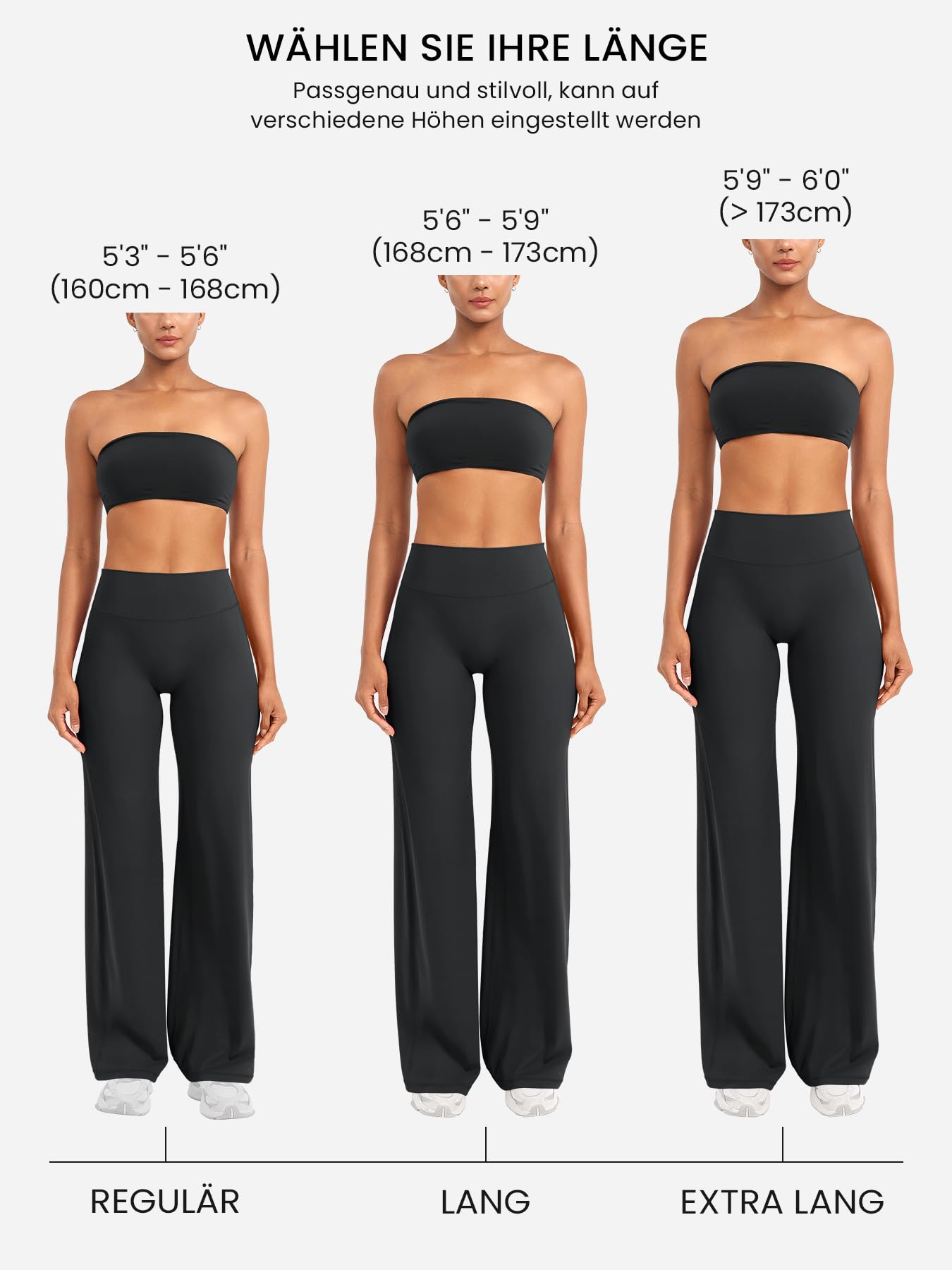 ZAAYO Legging droit sans couture pour femme, taille haute, évasé, pantalon de yoga, pantalon de sport, legging de yoga pour femme, pantalon de yoga, pantalon évasé régulier/long/extra long