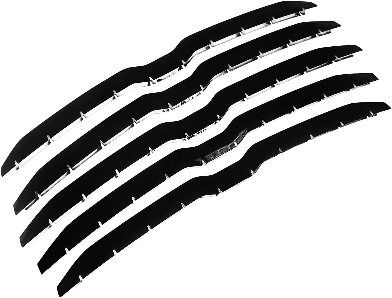 CHIESMA,Front Grille Covers Fit For Dodge RAM 1500 laramie 2019 2020 2021 2022 2023 2024 2025 Gloss Black Insert 5pcs ABS Grill Overlay Trim