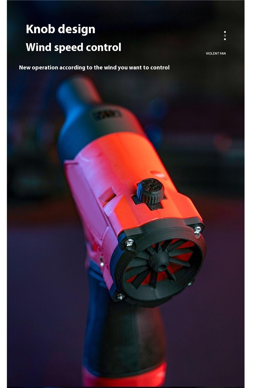 Potente soplador de Pelo con Motor sin escobillas 140 000 RPM, Ventilador conducto Alta Velocidad, Polvo for Exteriores,Alta Velocidad