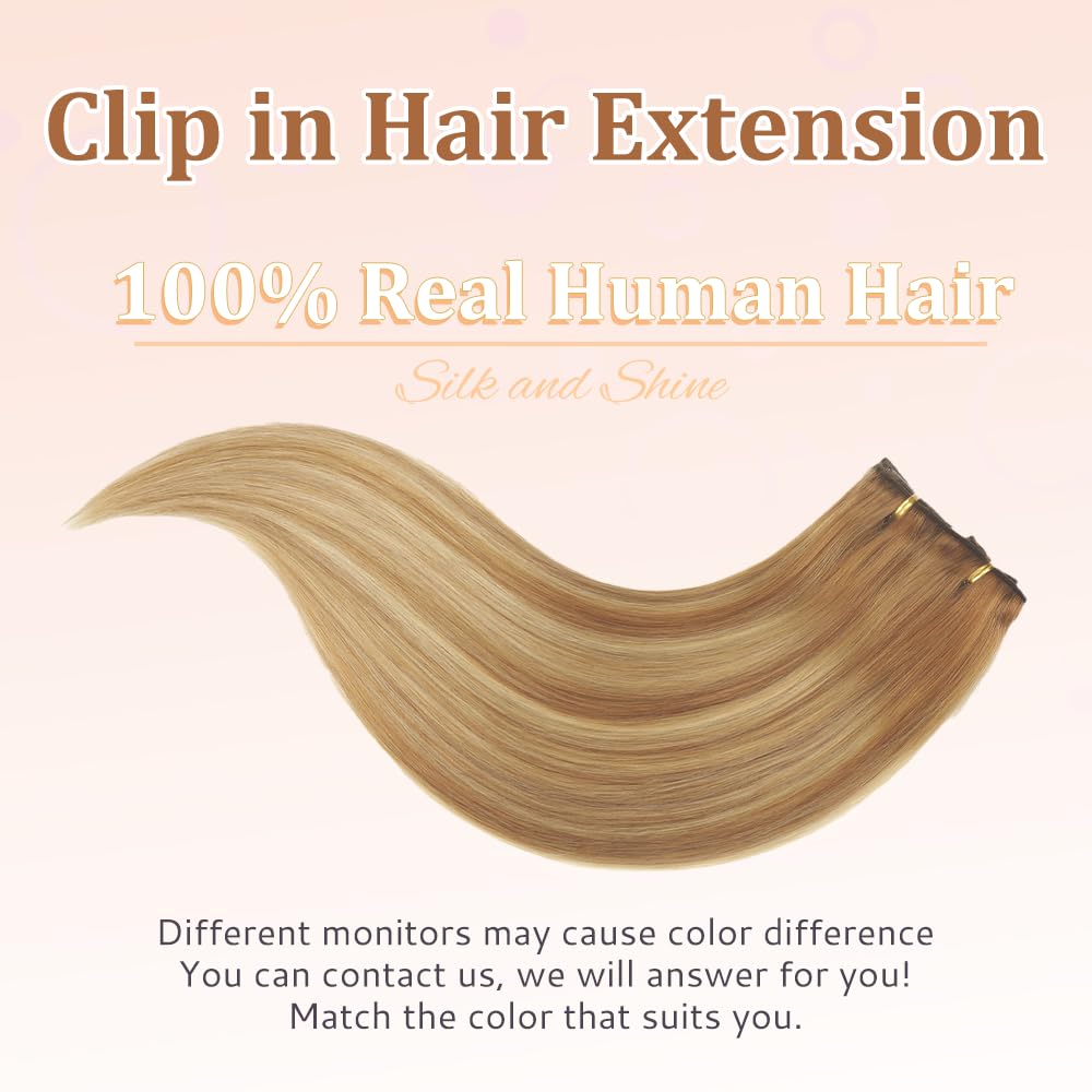 HotLulana Extension Capelli Veri Clip 7pcs 55cm 120g Extension Capelli Veri 22 Pollice Extension Capelli Clip Invisible Extension Clip Capelli Veri Human Hair Extension Clip 10/10/22#