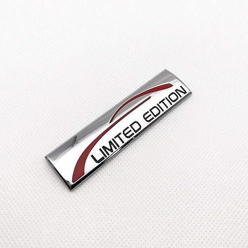Miniatura 5 de Adhesivo de metal cromado con logotipo de edición limitada para coche, insignia 3D de alta calidad, calcomanía para maletero trasero (plateado)