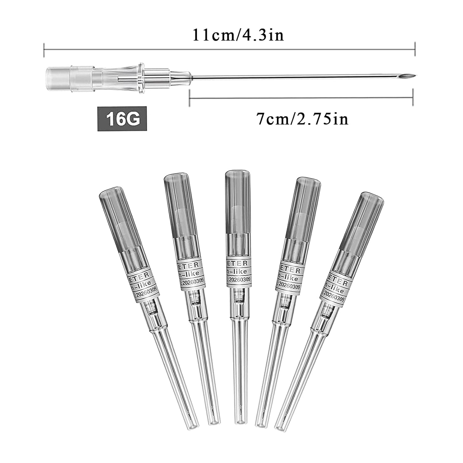 Catheter Piercing Needles - 50pcs 16G Disposable Body Piercing Needles IV Catheter Needles Hollow Needles for Ear Nose Navel Nipple Piercing Kit Piercing Supplies