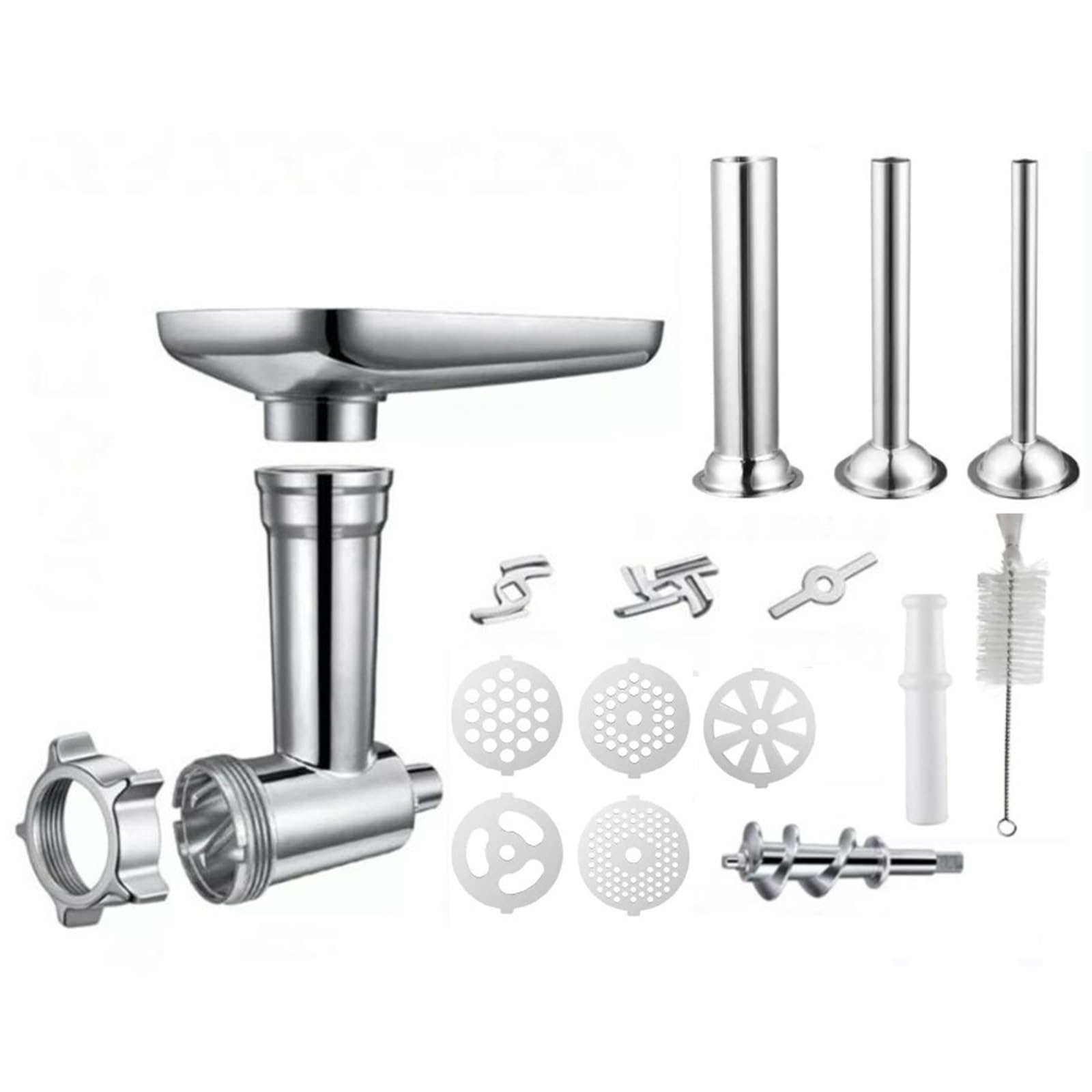 50BC SM-50R SM-50TQ 50BL 50BK Stainless Steel Meat Grinder Sausage Stuffer Tubes Grinding Attachment Stand Mixer Accessories Bread Crumb Grinder Slow Juicer Attachment Rust Resistant Grinding