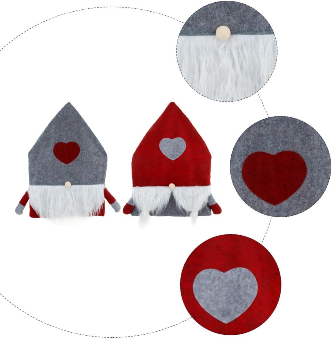 2pcs Funny Xmas Chair Cover Ornament in Felt Cloth for Dining Chairs