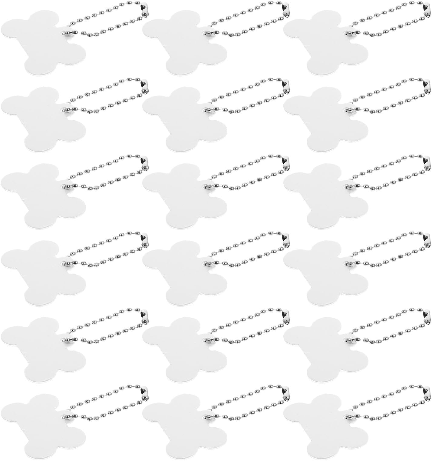 20pcs Double-Sided Bone Shape Dog Name Tags Sublimation Blanks Pet Id Tags for Dogs Puppy Collar Accessories