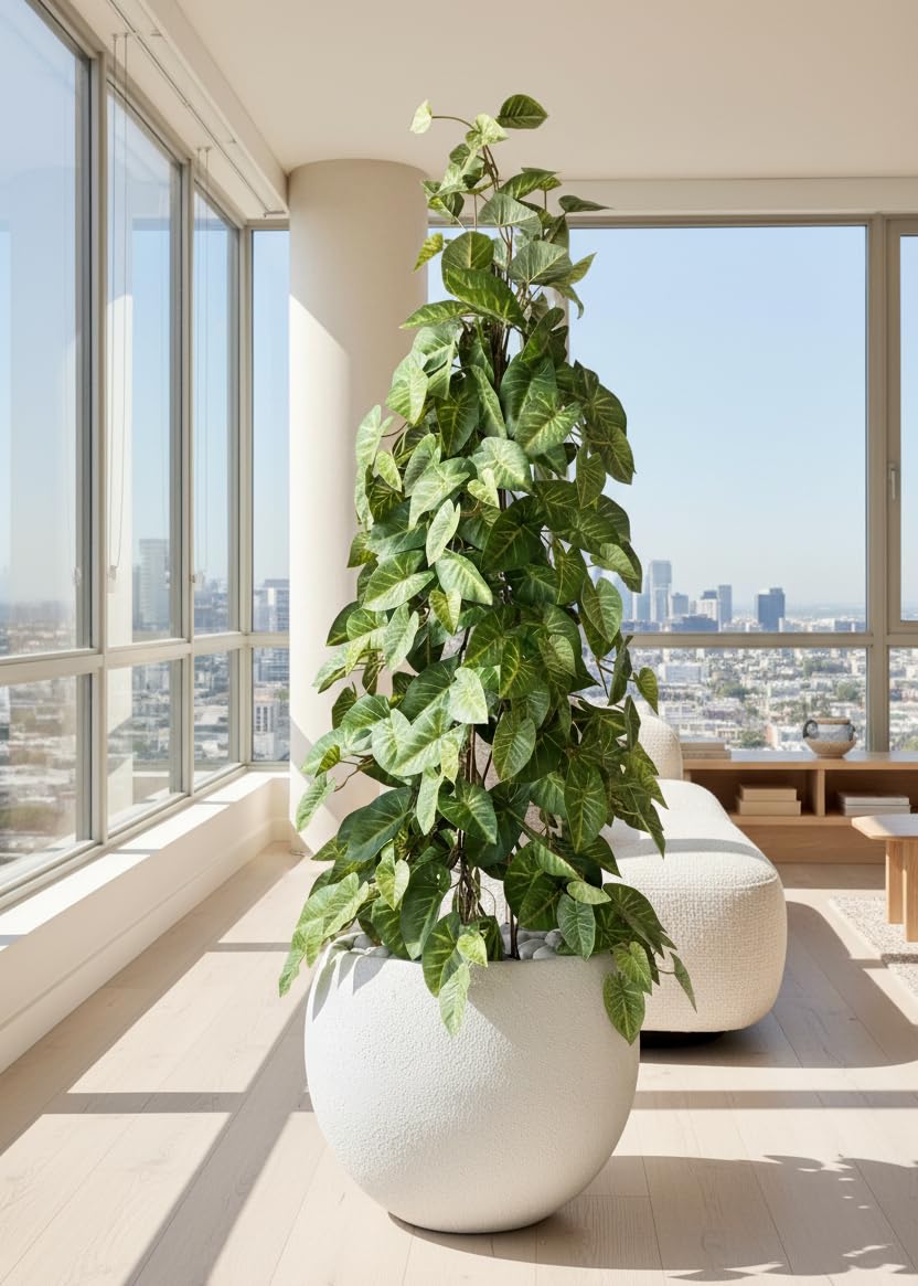 MASON HOME Artificial Money Plant with Pot - 4 Feet | Realistic Plant - Trees - Flowers | Indoor Tropical | Home - Shop - Office - Café | Gifting - Décor - Ambience - Durable | No Maintenance-image-44