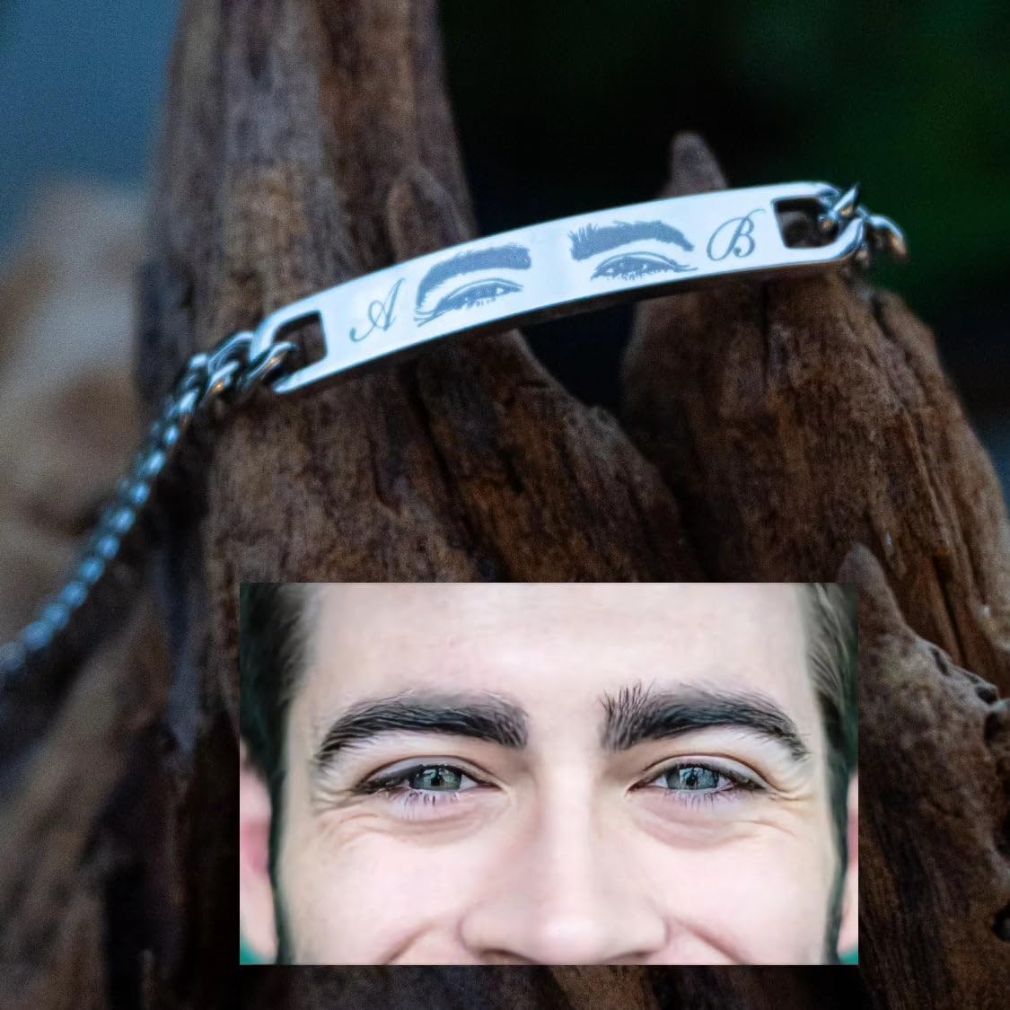 Augen Partnerarmbänder | Armbänder Für Paare | Personalisierte Armbänder | Ketten | Einzigartiges Geschenk | Armband mit Gravur