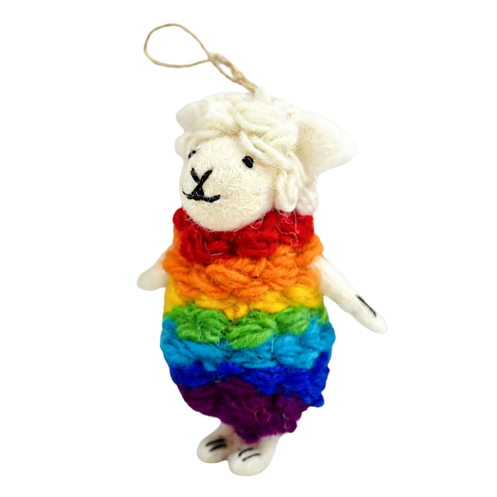 hogtnd Crochet Flower Sheep Keychain Rose Bag Charm Pendant Valentines Friend Couples Aesthetic Keychains Lovely Bag Charm Crochet Rose Flower Sheep Keychain Car Keyring KeyHolder