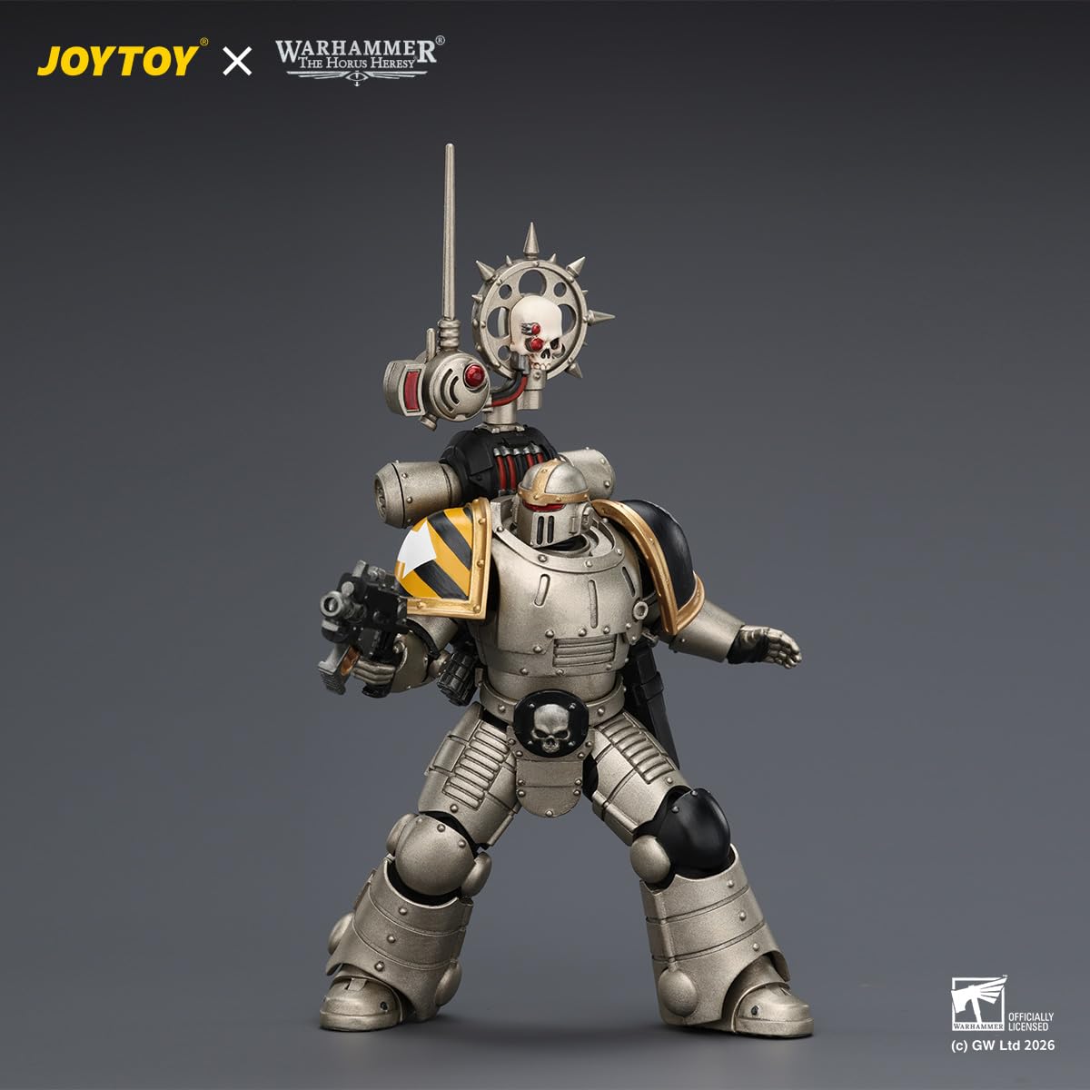HiPlay JOYTOY Warhammer The Horus Heresy Iron Warriors MkII Legionario 2 con Bolter e Pistola Bolter (JT04469) Figura d'Azione Scala 1/18