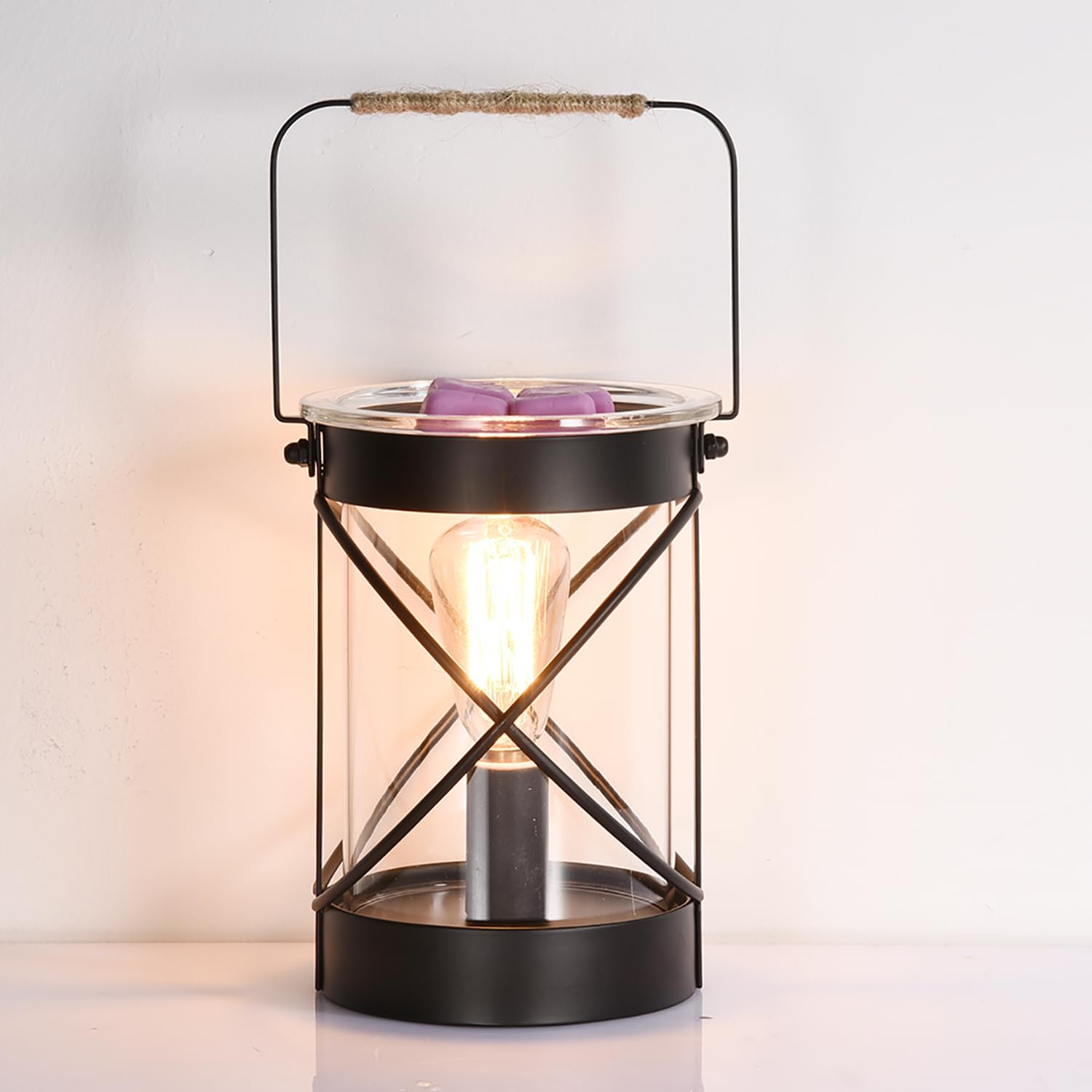 ORJG Electric Wax Warmer - Metal Wax Melting for Scented Wax, Edison Light Bulb Candle Wax Burner, for Home Decoration Office Wax Melting Melter, Gift