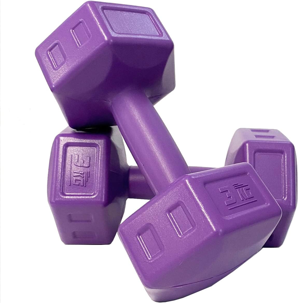 Ecgspor 3 Kg Mor Dambıl Seti 3 Kg x 2 Adet Toplam 6 Kg Ağırlık Seti