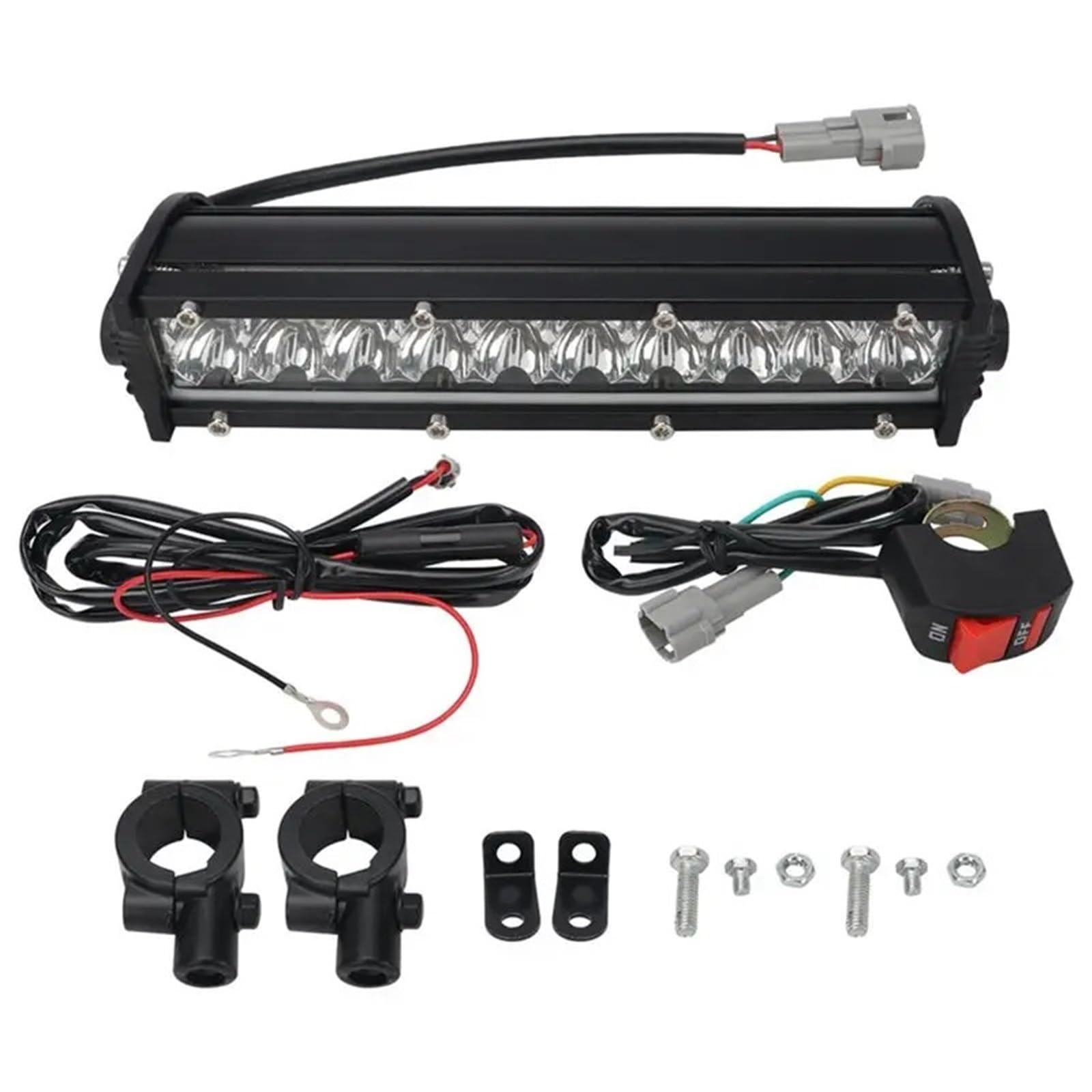 Do motocyklowej listwy roboczej LED Części pasujące do reflektorów | Biały Żółty Tryby dwukolorowe 12 V 24 V Migający zestaw ATV 4WD SUV
