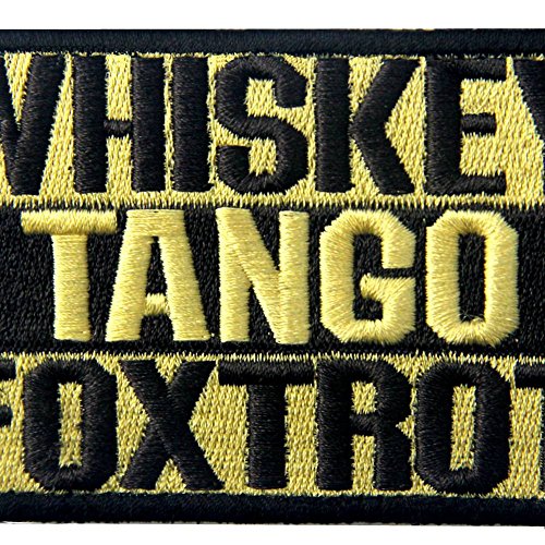 Whiskey Tango Foxtrot ACU Tactical Combat Emblem Embroidered Morale Hook & Loop Patch