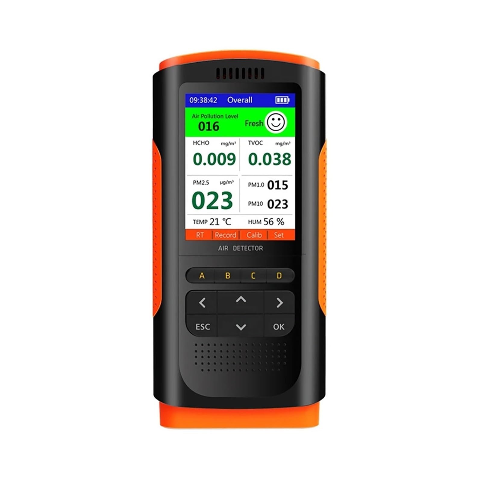 Monitor de calidad del aire, Detector De Formaldehído Monitor Calidad Del Aire PM 2,5 Pantalla Portátil Contaminantes Decoración Familiar Analizador Medidor Co2