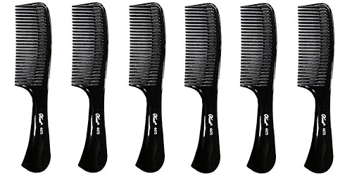 Barber Salon Beauty Hair Krest 4435 9" Peine de corte (paquete de 6) 6 x SB-K4435-BLK
